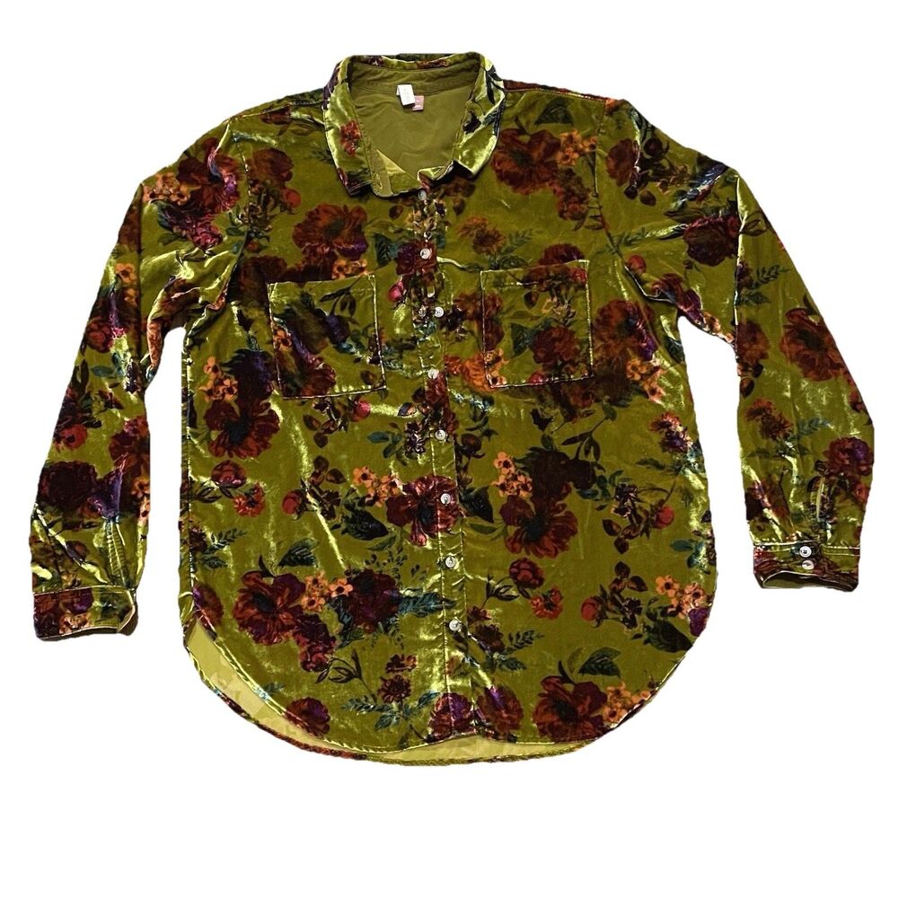 Anthropologie Women's Pilcro The Hadley Relaxed Button Down Shirt  Size Medium